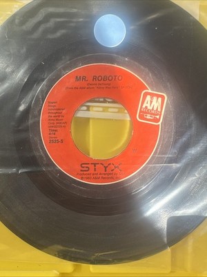 Styx ''Mr. Roboto'' 45 Vg+ Tested Jukebox Title Strip 1983