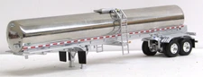 DCP Walker chrome/silver tandem axle food grade tank trailer 1/64 no box