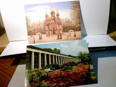 Wiesbaden. 2 x Alte Ansichtskarte farbig, ungel. 1 x Künstlerkarte v. W. E. Herb
