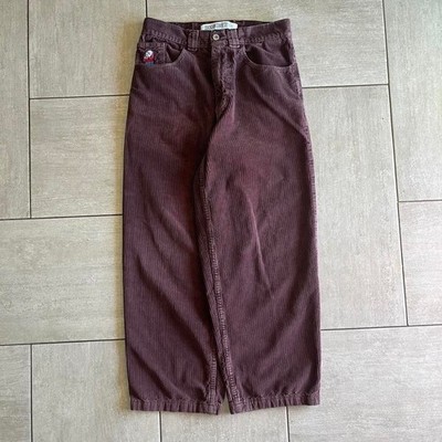 Brown Og logo polar big boy corduroy pants with a relaxed fit