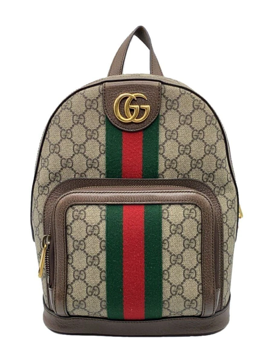 Petit sac à dos GUCCI Ophidia GG Supreme PVC beige motif complet occasion