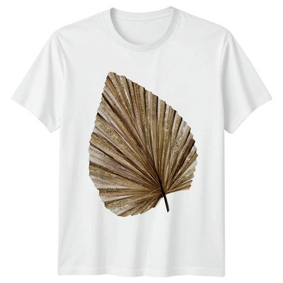 Boho Chic getrocknetes Palmblatt Glitzer T-Shirt tropisch botanisch Geburtstag Geschenk