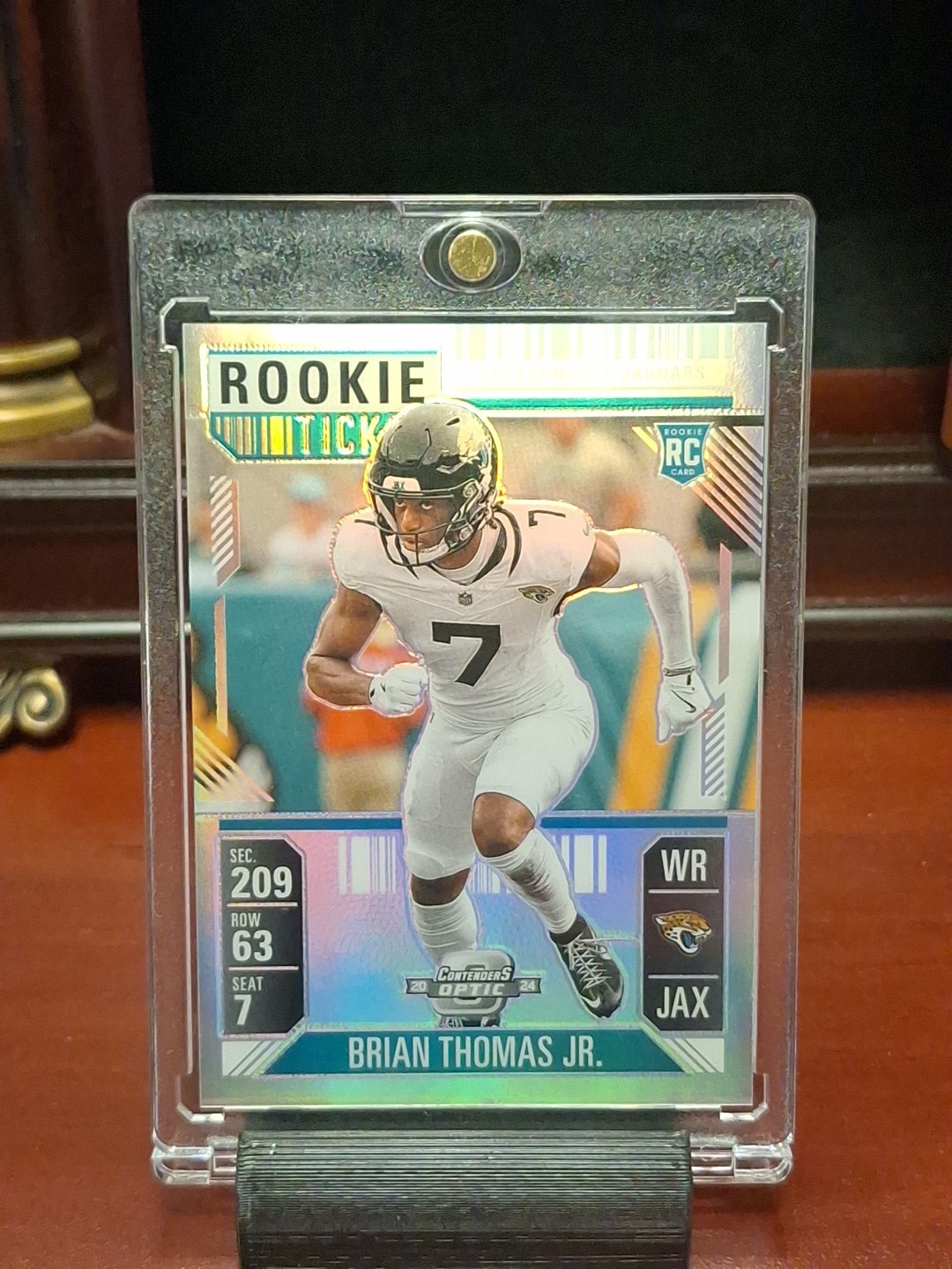 2024 Panini Contenders Optic Brian Thomas Jr. Rookie Ticket Silver Prizm #65 RC