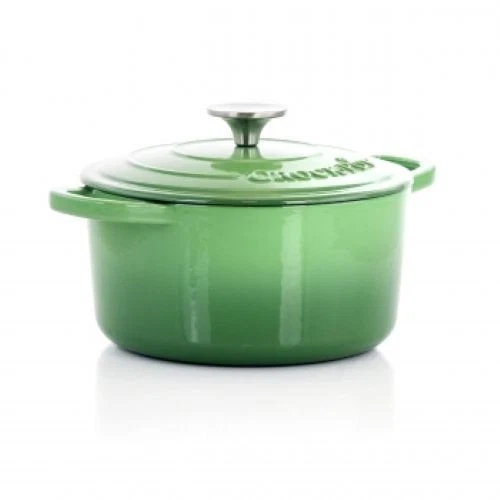 Crock-Pot Artisan 2 Piece 3 Quarts Enameled Cast Iron Dutch Oven in Pistachio Gr