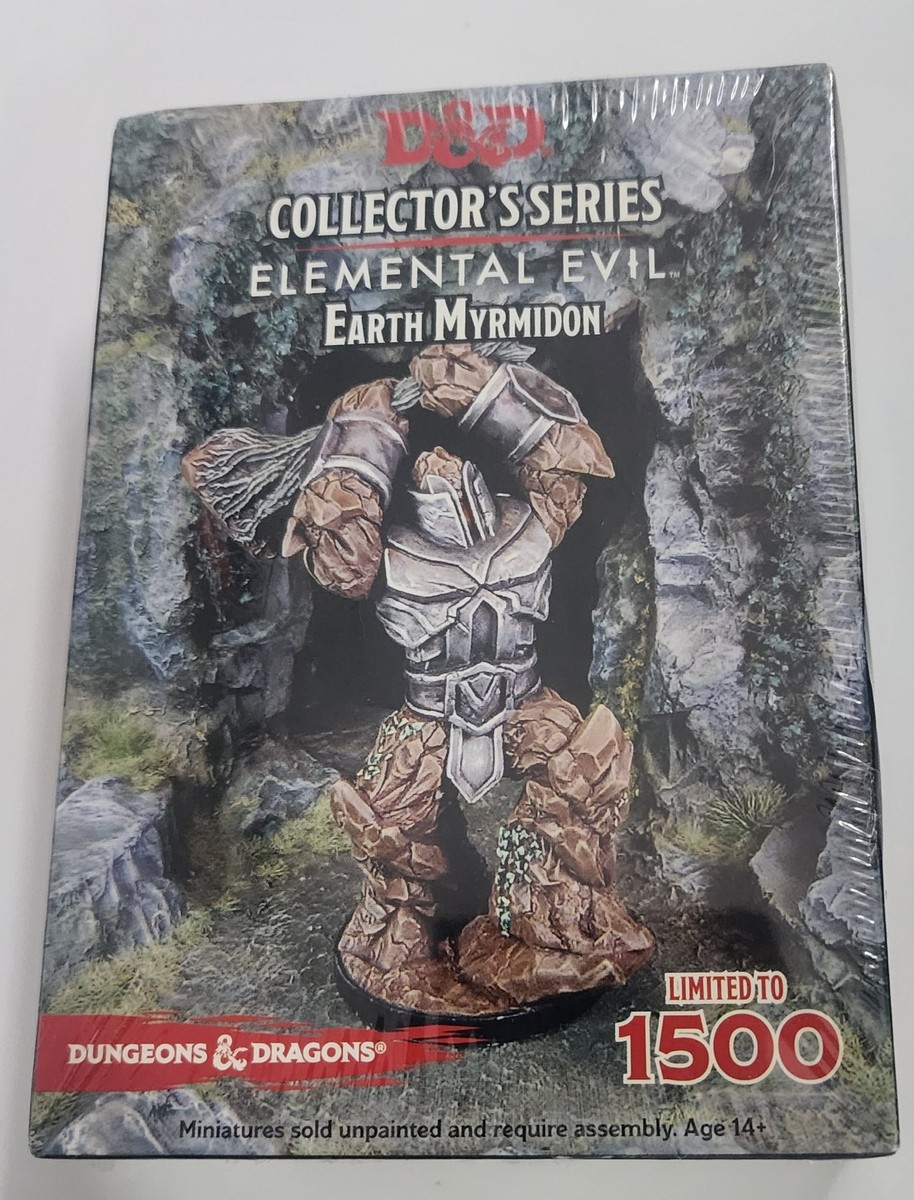 D&D Collector's Series: Earth Myrmidon Miniature | Elemental Evil Unpainted Resin Model | Tabletop RPG