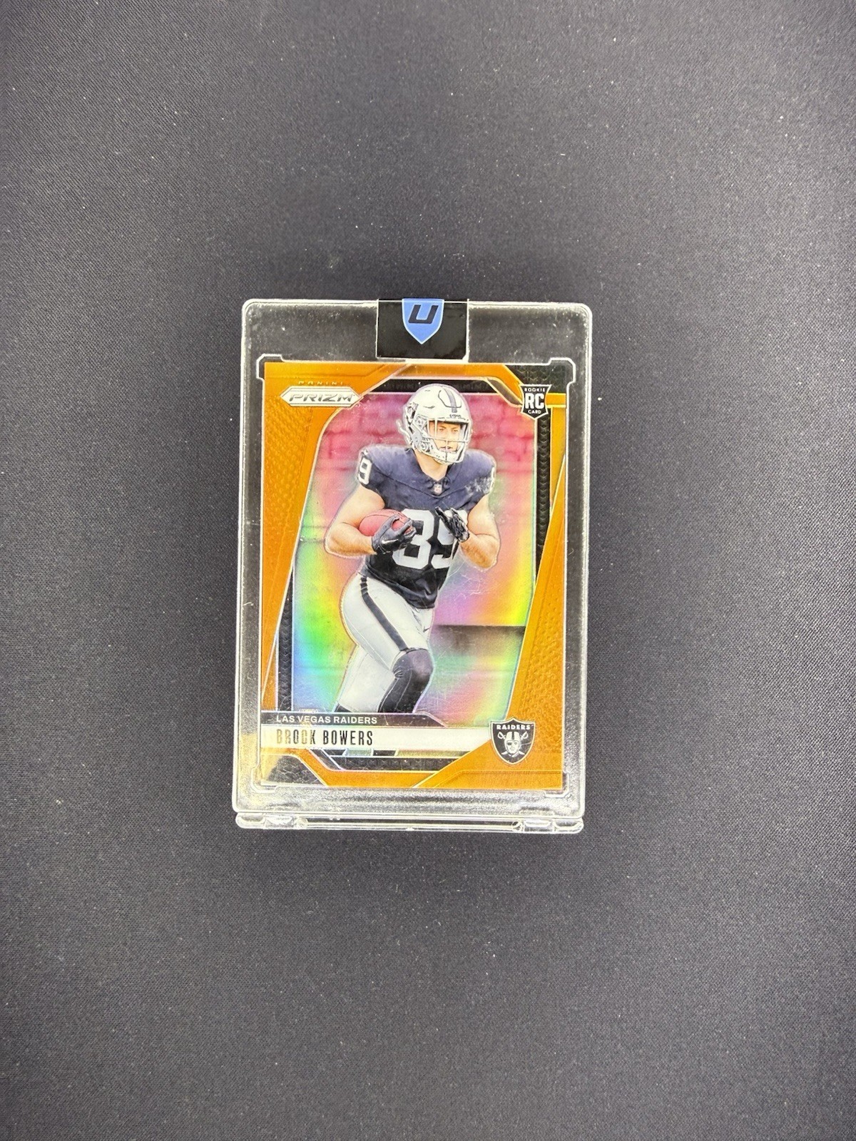 2024 Panini Prizm - Rookies Brock Bowers #315 Orange Prizm /249 (RC)