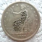 1878-S Silver Trade Dollar Decorated With Marcasite
