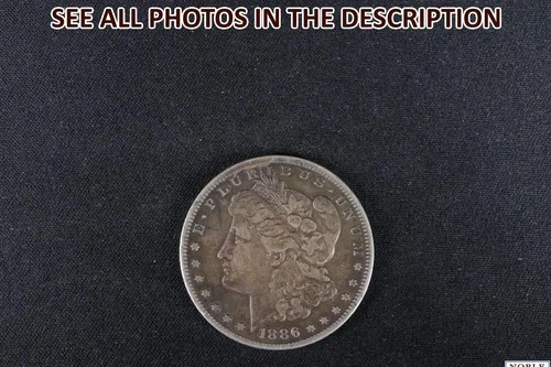 NobleSpirit (JL) 1886 S Morgan Silver Dollar Fine / Very Fine Dark Toning