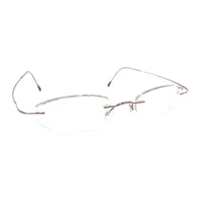 Silhouette 7395 40 6057 Titanium Pink Rimless Eyeglasses Frames 19 135 Austria