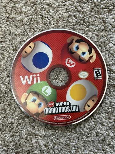 SUPER MARIO BROS (Nintendo Wii) DISC ONLY- NO CASE - Tested & Working