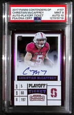 Christian McCaffrey 2017 Panini Contenders Auto Playoff Ticket 3/15 #107 PSA 9