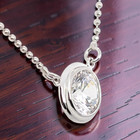 ESTATE SOLID 14K WHITE GOLD 1ct BEZEL SET CZ SOLITAIRE 18" NECKLACE #7994 — photo 3