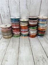 58 Lot of Ribbon Spools Rolls DIY Hair Bows Cheer Dance Crafts Thin Width