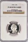 1964 Washington Quarter Proof NGC PF 68 ULTRA CAMEO PR68DCAM Old Holder Coin 25C