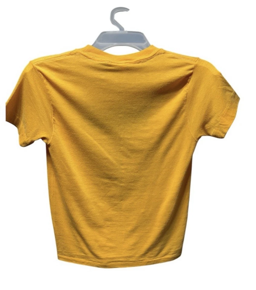 Nike 70s Vintage Gotsu Nike Print T Shirt Orange Tag TM Logo Yellow - Image 2 of 3