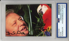DAVID ATTENBOROUGH SIGNED 2X AUTOGRAPH PLANET EARTH PHOTOGRAPH PSA DNA COA RARE
