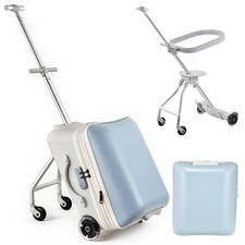 2-in-1 Ride on Suitcase For Kids 20 inch kids Luggage Large Suitcases Child Seat