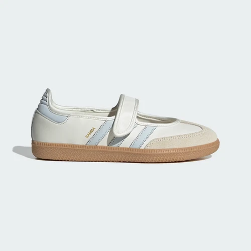 adidas Samba Jane White Halo Blue Gum Shoes JR7339 Women's Sizes NEW
