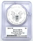 2013-W $1 Silver American Eagle PCGS PR70 Reverse Proof First Strike Mercanti