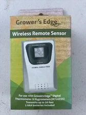 Growers Edge Wireless Remote Sensor 716557 Digital Thermometer Hydrometer