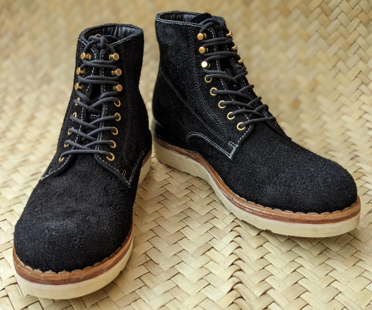 VISVIM Virgil Folk Black Suede Leather Boots Size 9 US | 8 UK | 42