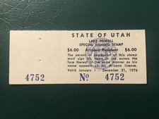 ICOLLECTZONE US 1976 Utah - Lake Powell Special Fishing Stamp (MNH)