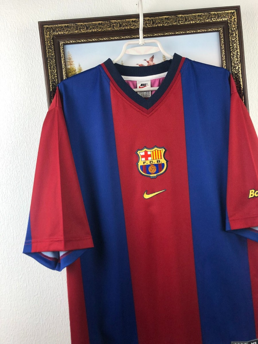 Barcelona Home football shirt 1998 Soccer Nike Jersey Mens Trikot