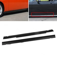 For 2008-2014 Dodge Challenger Exterior Door Body Rocker Panel Trim Molding Pair