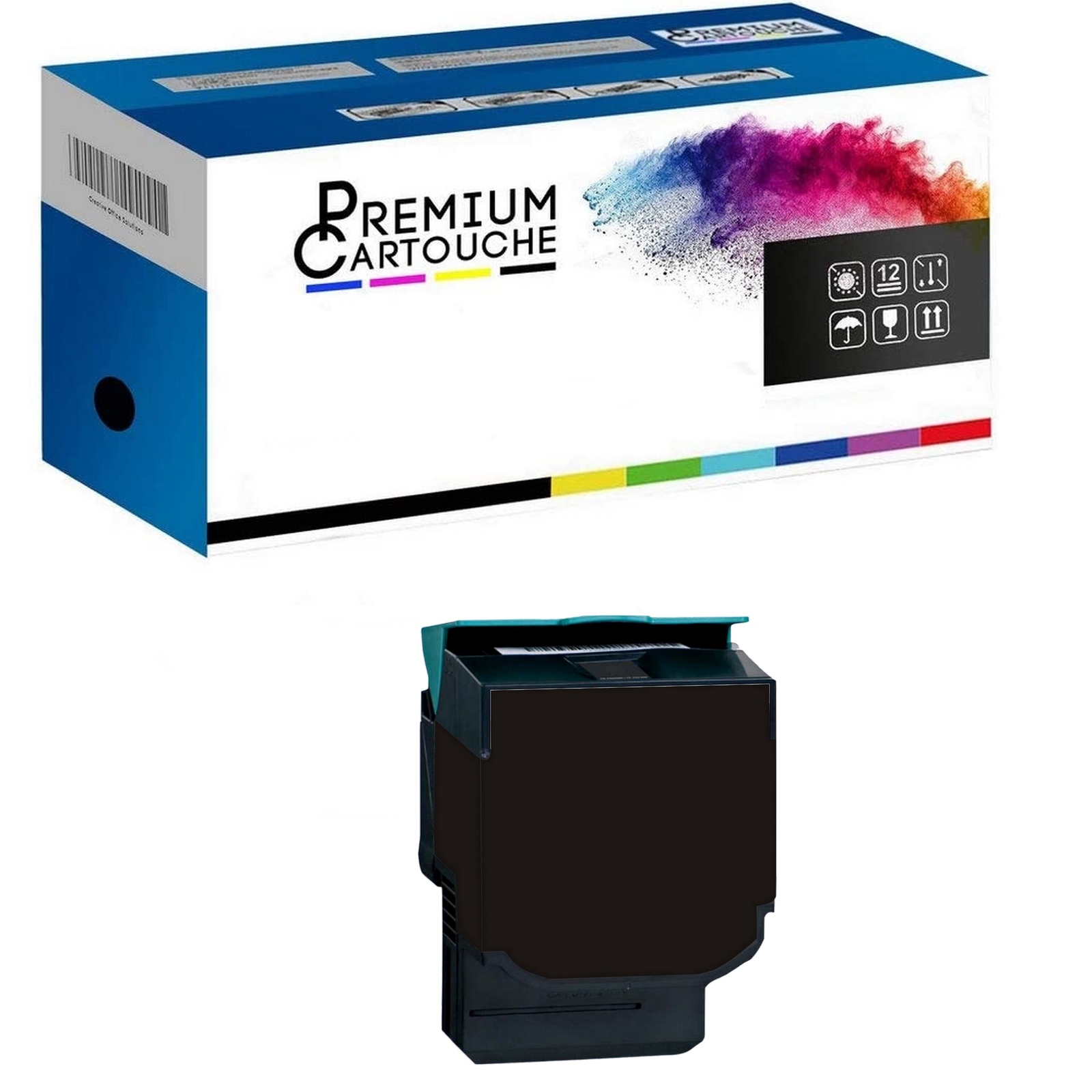 Toner noir compatible Lexmark CS421dn cartouche 78C20K0 pour imprimante laser de bureau