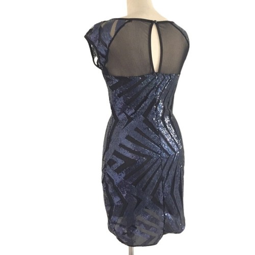 New Ladies Golden Sequin Sleeveless Short Dresses Plaid Club Wear UK Size 8 - 16 - Picture 21 of 21