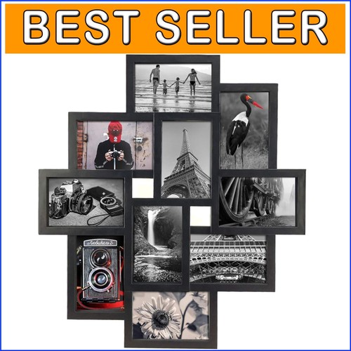 Stylish Wall-Mount 10 Opening Photo Frame – Showcase Your Cherished Memories