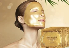 6 Pcs 24k Gold Collagen Facial Face Mask High Natural Moisture