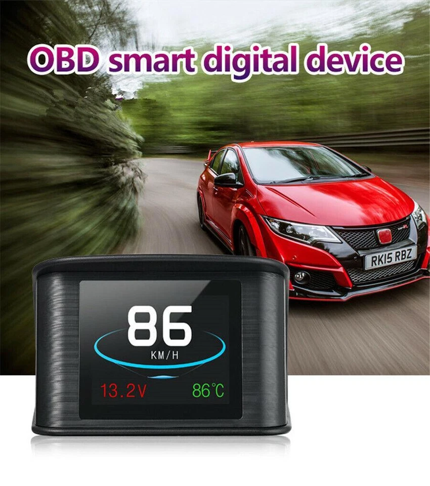 Car Digital OBDII Driving Computer Display Speedometer Coolant Temperature Gauge - Image 2 of 4