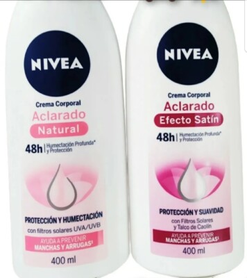 2X NIVEA CREMA CORPORAL ACLARADO NATURAL+EFECTO SATIN(400ml EACH) (  )