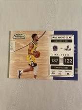 2021-22 Panini Contenders- Stephen Curry #8 Game Night Ticket