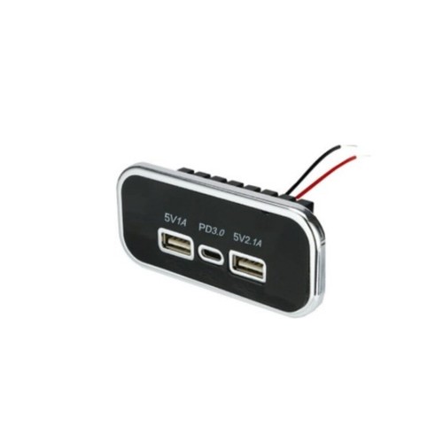 Dual USB+PD Type C Port Car Fast Charger Socket Power Outlet Panel Mount 12V/24V - Picture 7 of 10