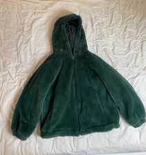 Green Faux Fur Coat - Size M