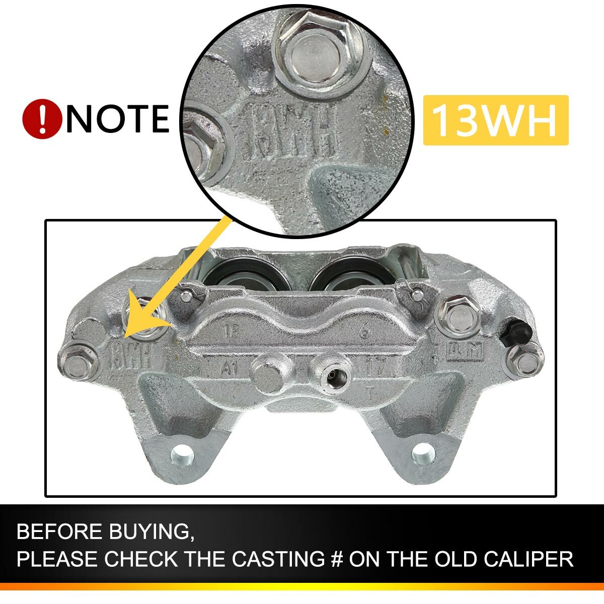 Front Right Brake Caliper w/ Casting 13WH for Lexus GX470 Toyota