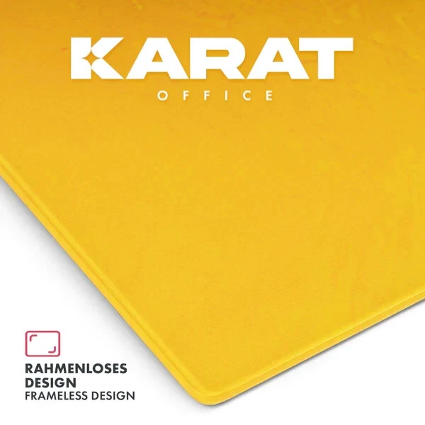 Memo Board Print | Glasboard Magnettafel | 3 Magnete Kratzfest | gelb 48 x 48 cm - Bild 4 von 4