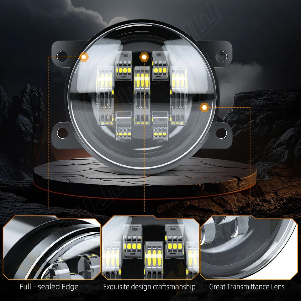 Pair Fog Lights Lamps For Suzuki SX4 /Grand Vitara /Swift /S-Cross /Alto /JIMNY - Image 3 of 4