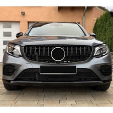 FOR MERCEDES GLC X253 C253 15-19 FRONT GRILLE GLOSS BLACK PANAMERICANA GT STYLE