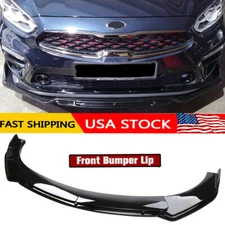 Glossy Black Front Bumper Lip Splitter Spoiler Body For Kia Forte