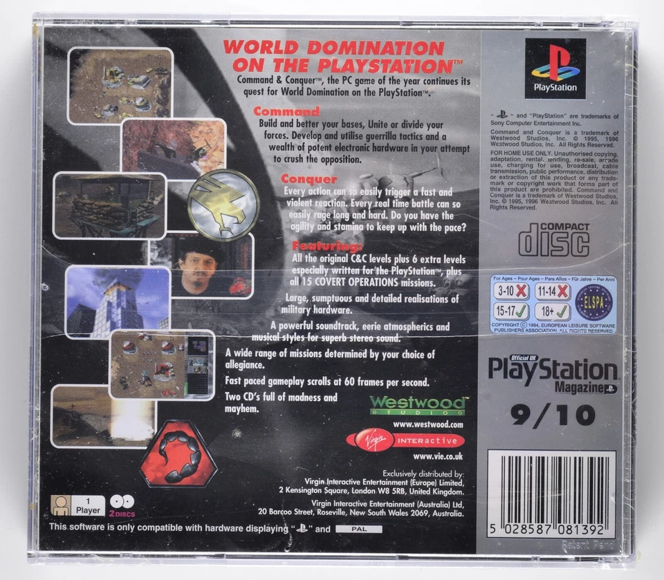 Command & and Conquer - Sony PlayStation PS1 | PAL | SEALED | Read Description - Image 2 of 4
