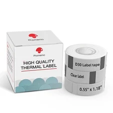 D30 Labels Tape Replacement for Label Maker Machine - Waterproof Self-Adhesiv...