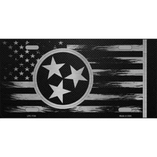 Motorcycle 4" x 7" Tennessee Carbon Fiber Novelty Metal License Plate