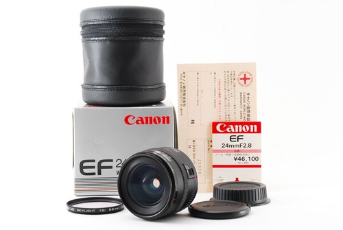 《 TOP MINT in Box w/ Case 》 Canon Lens EF 24mm f2.8 Wide Angle AF From Japan
