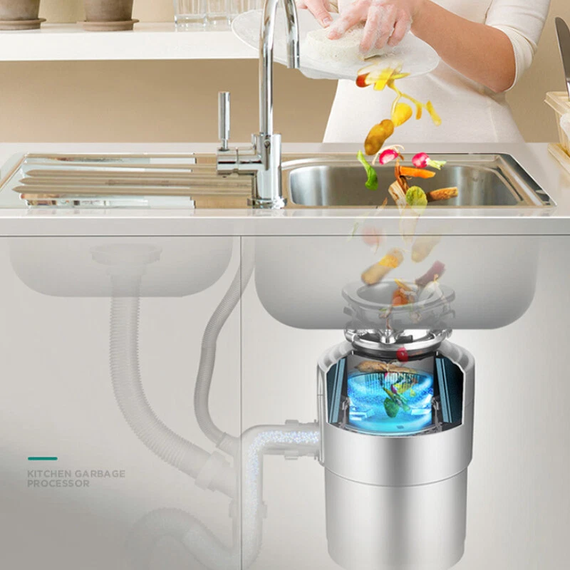 220V 630W 2L 3200RPM Food Waste Disposer Garbage Sink Disposal Kitchen Household - Image 3 of 4