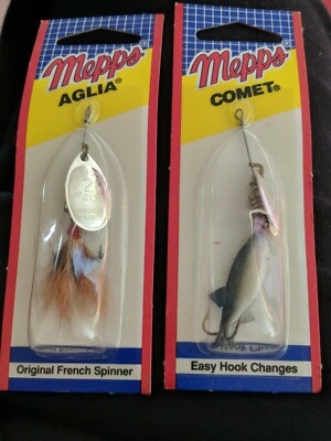 Vintage Lot Mepps Comet & Mepps Aglia Spinner Fishing Lure - NIP Antigo WI USA | eBay Vintage Lot Mepps Comet & Mepps Aglia Spinner Fishing Lure - NIP Antigo WI USA | eBay
