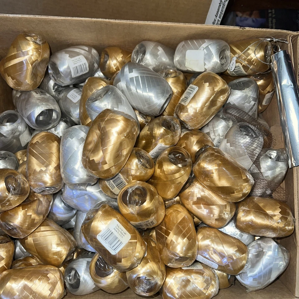 10 Pack Berwick Offray BCE1282 3/16" x 66ft Curl Keg Ribbon, Silver(H3) - Image 3 of 3