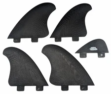 PACIFIC VIBRATIONS Code 4 Quad Keel + Trailer surfboard 5 fins Set fits FCS